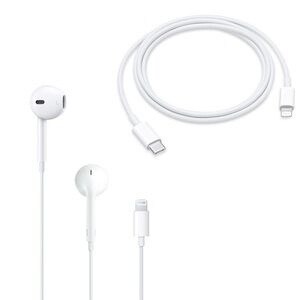 Apple Lightning Connector Charger and Earbuds Bundle